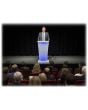 AVFI LEX25-AF Wood and Acrylic Lectern with LED Lights Designer White