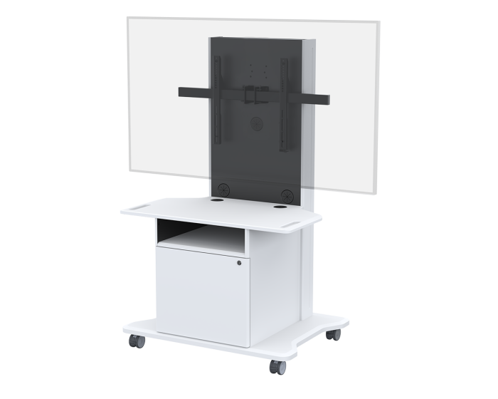 AVFI MC26-S Mobile Cart with Single TV Mount