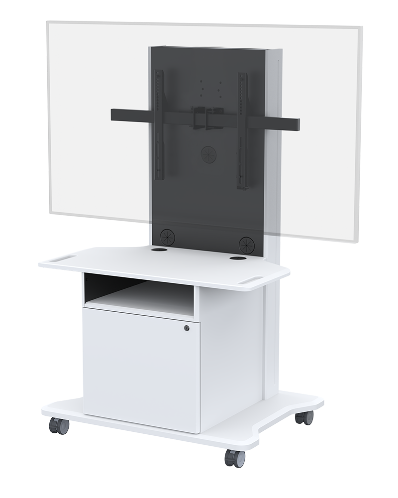 AVFI MC26-S Mobile Cart with Single TV Mount