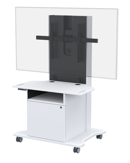 MC26LFT-S Electric Lift Mobile Cart with Single TV Mount