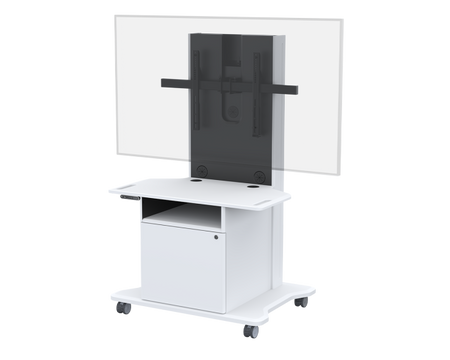 MC26LFT-S Electric Lift Mobile Cart with Single TV Mount