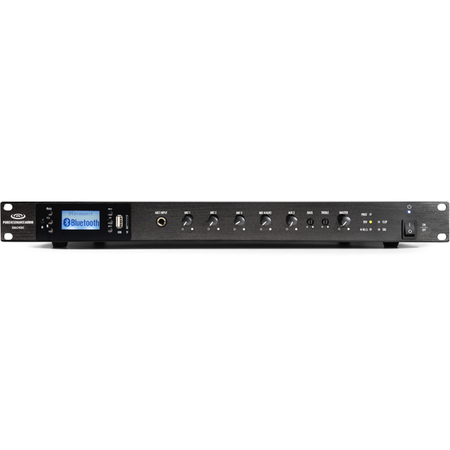 Pure Resonance Audio RMA240BT 5-Channel Rack Mount Mixer Amplifier Bluetooth 70V 240W