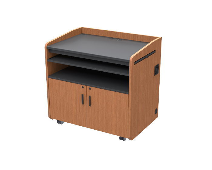 AVFI PD3008 Mobile Flat Top Multimedia Podium