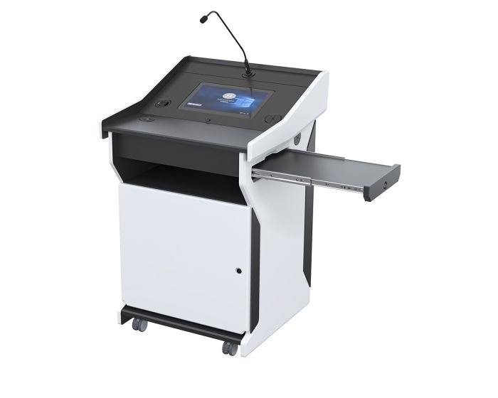 AVFI PDX1532-PC-FS Digital Mobile Podium with 32 Inch Screen