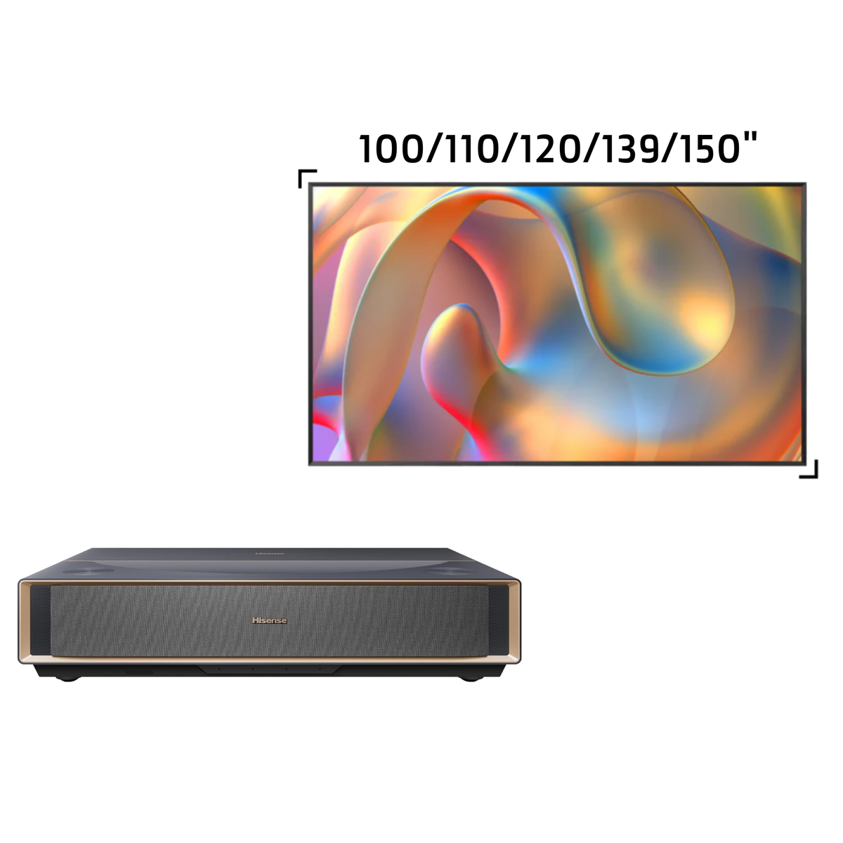 Hisense PT1 4K Triple Laser Ultra Short Throw Projector Bundle