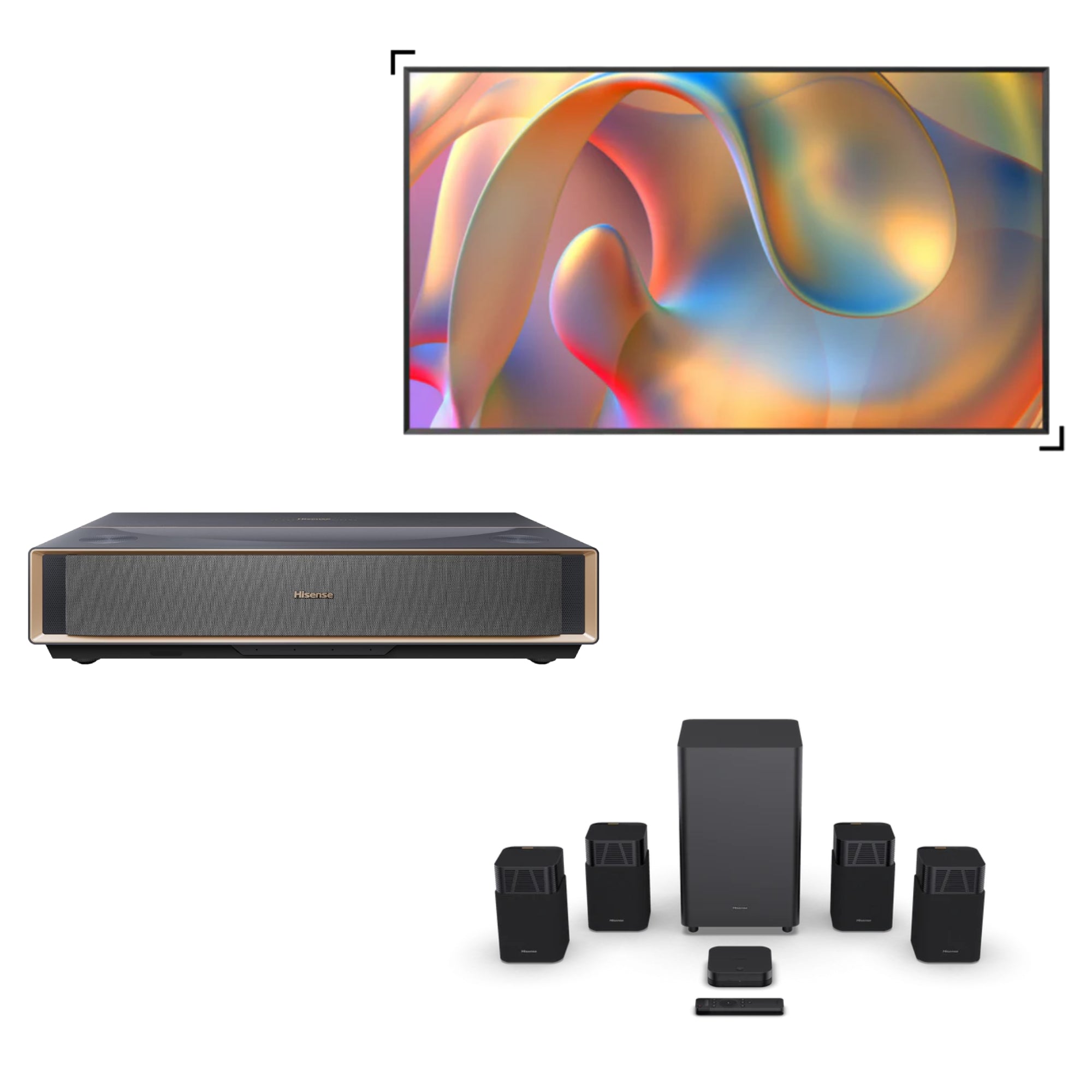 Hisense PT1 3-Piece Bundle UST Laser Projector Home Theater System