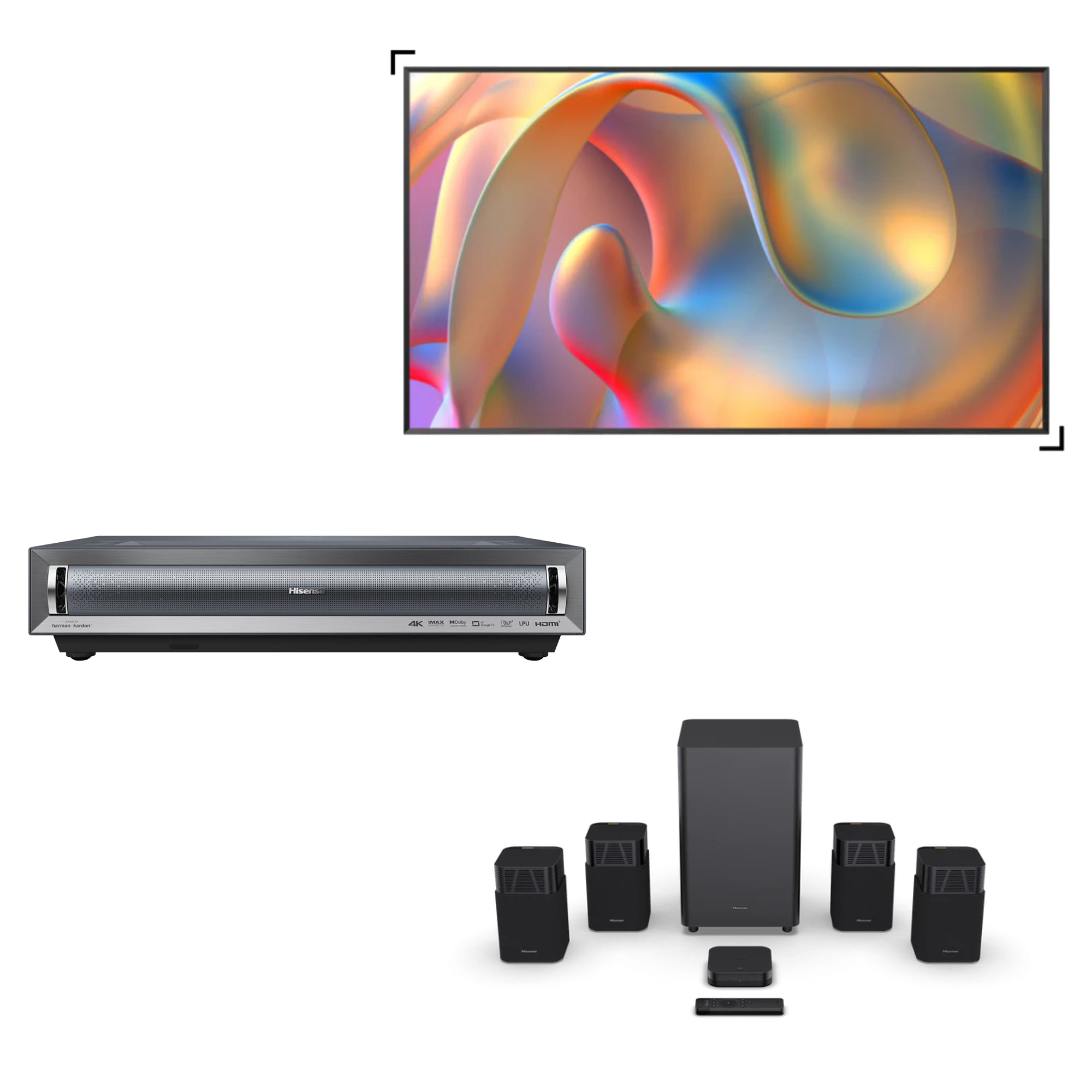 Hisense PX3-PRO 3-Piece Bundle UST Laser Projector Home Theater