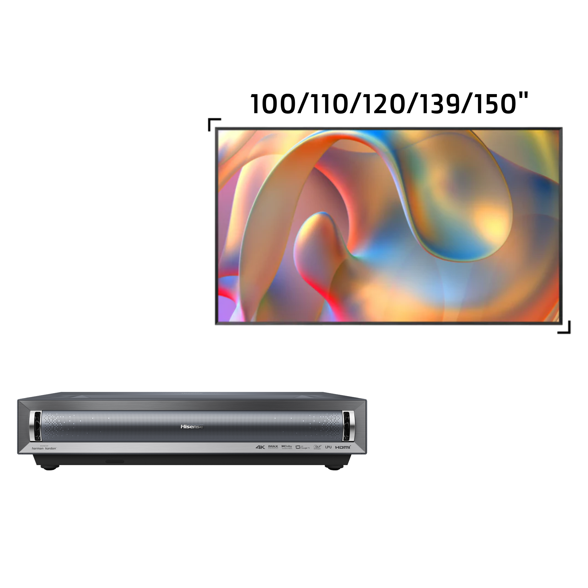 Hisense PX3-Pro 4K Triple Laser UST Projector Bundle