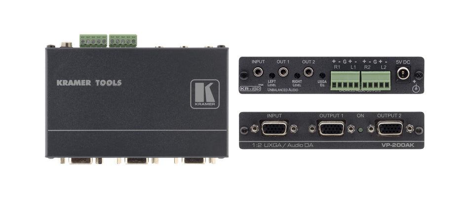 Kramer VP-200AK 1:2 Computer Graphics Video and Stereo Audio Distribution Amplifier